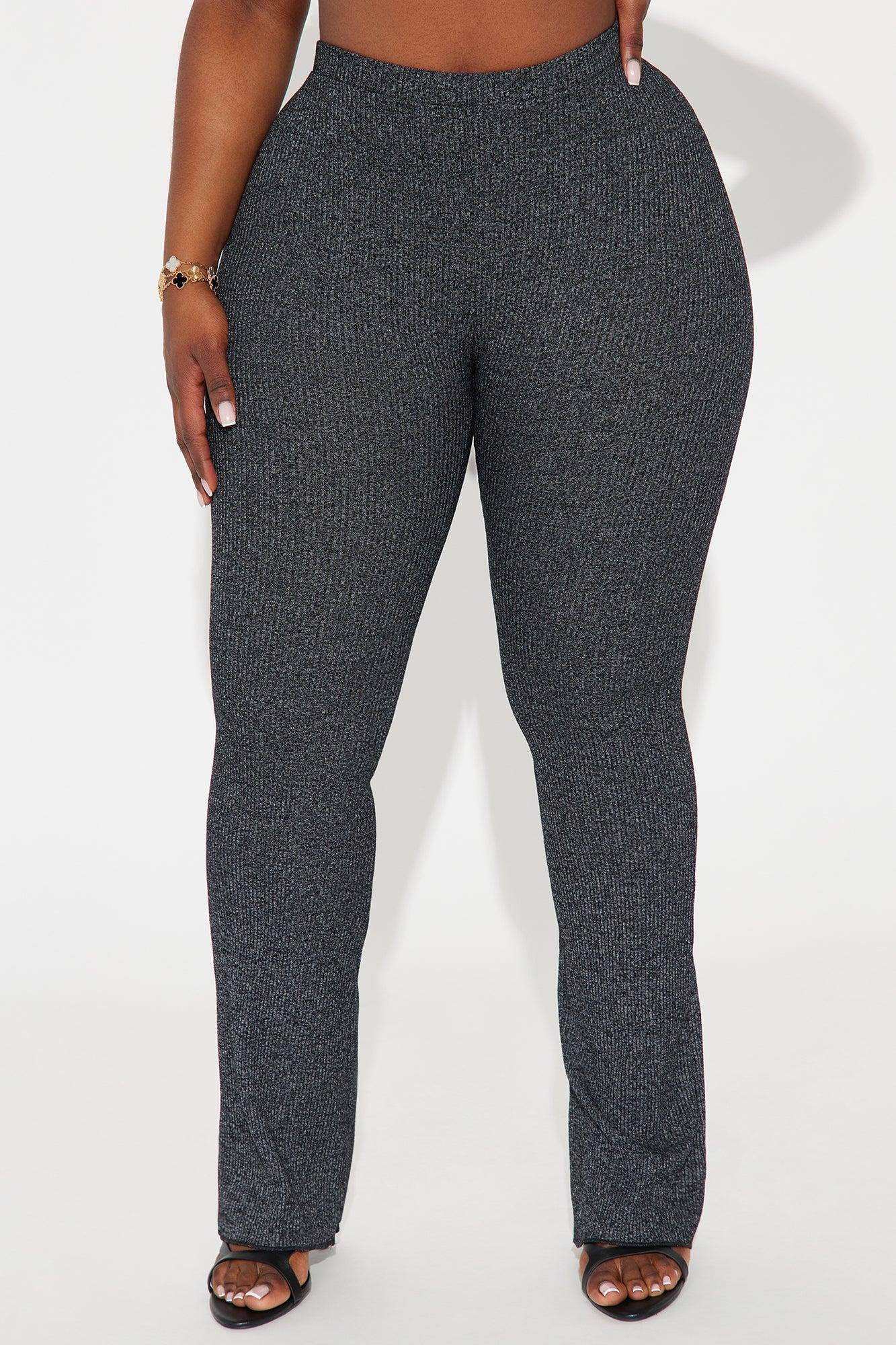 Irisa Ribbed Flare Pant - Black Product Image
