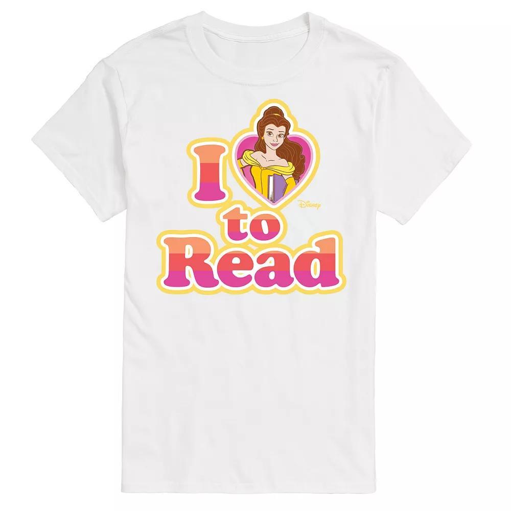 Disney Princess Big & Tall Belle I Love To Read Graphic Tee, Mens Product Image
