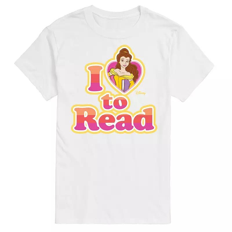 Disney Princess Big & Tall Belle I Love To Read Graphic Tee, Mens Product Image