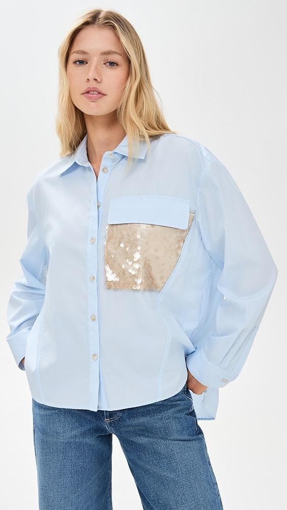Tanya Taylor Topher Sequin Top | Shopbop Product Image
