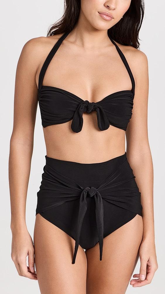 Norma Kamali Ty Front Bra Top | Shopbop Product Image