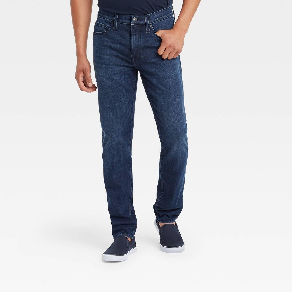 Men's Slim Fit Jeans - Goodfellow & Co™ Light Blue 29x30: Heavyweight Twill, Stretch Fabric Product Image