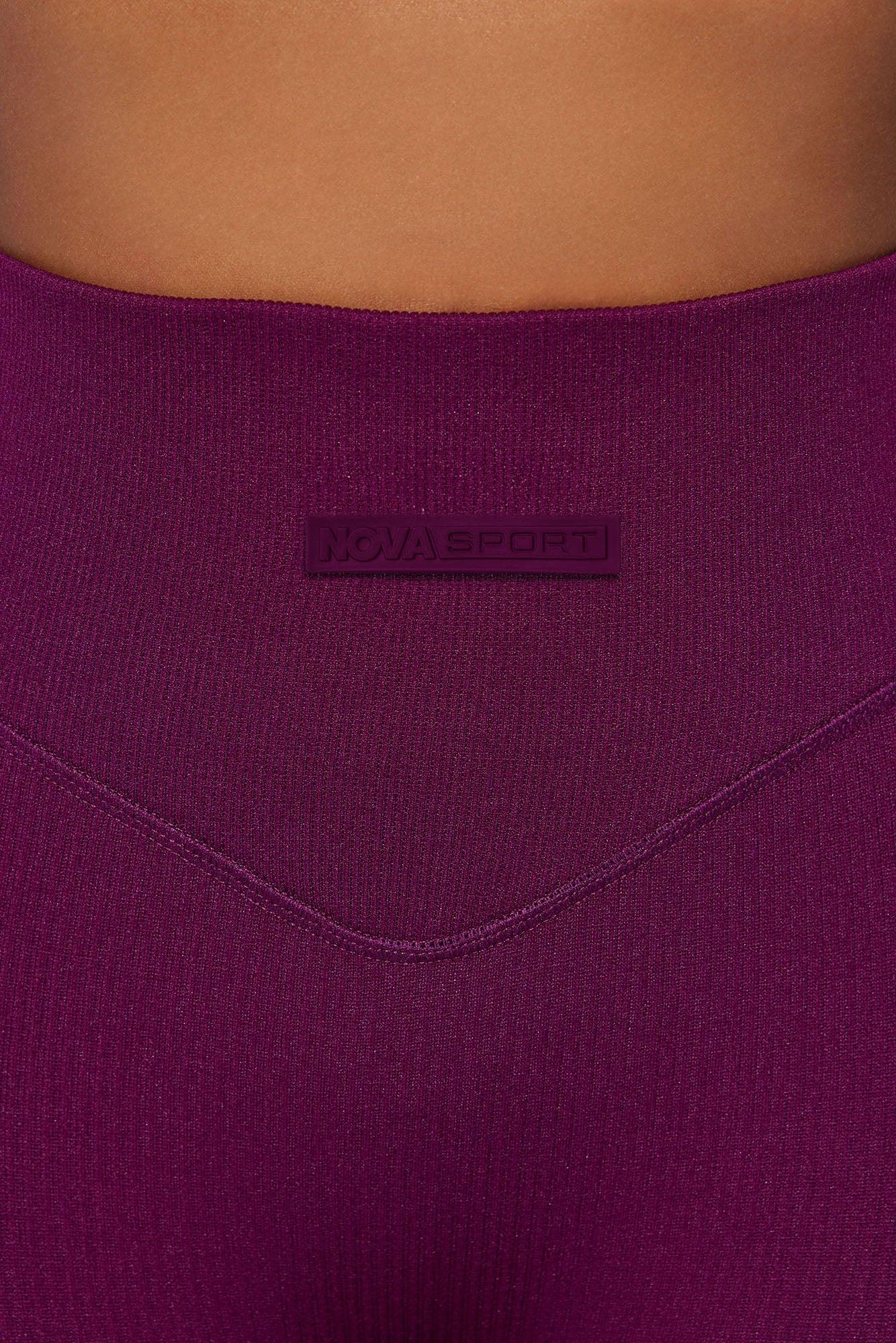 Effortless Juno Capri Ribbed Seamless Legging - Plum Product Image
