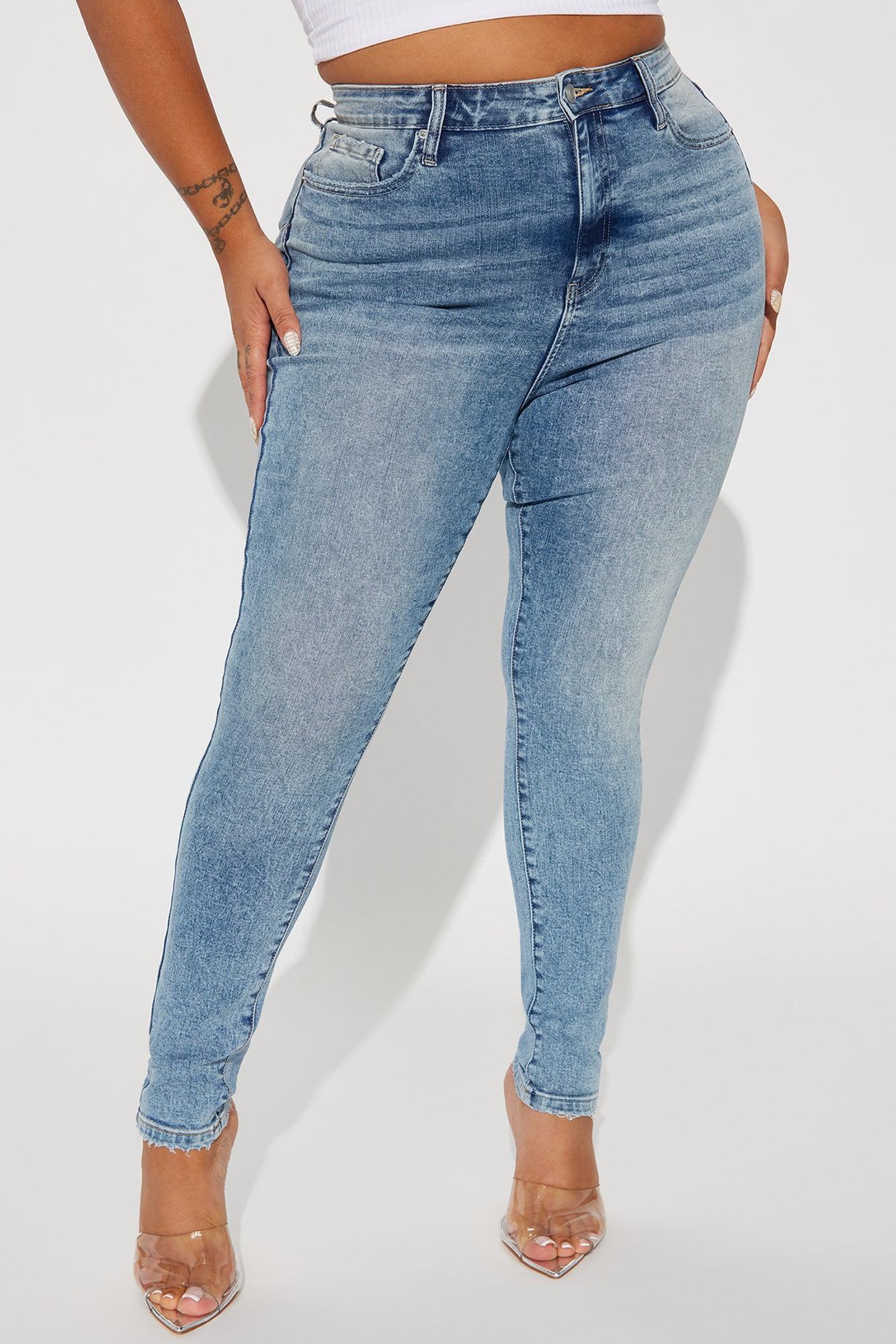Contour Beauty Sculpting Stretch Skinny Jeans - Light Wash Product Image