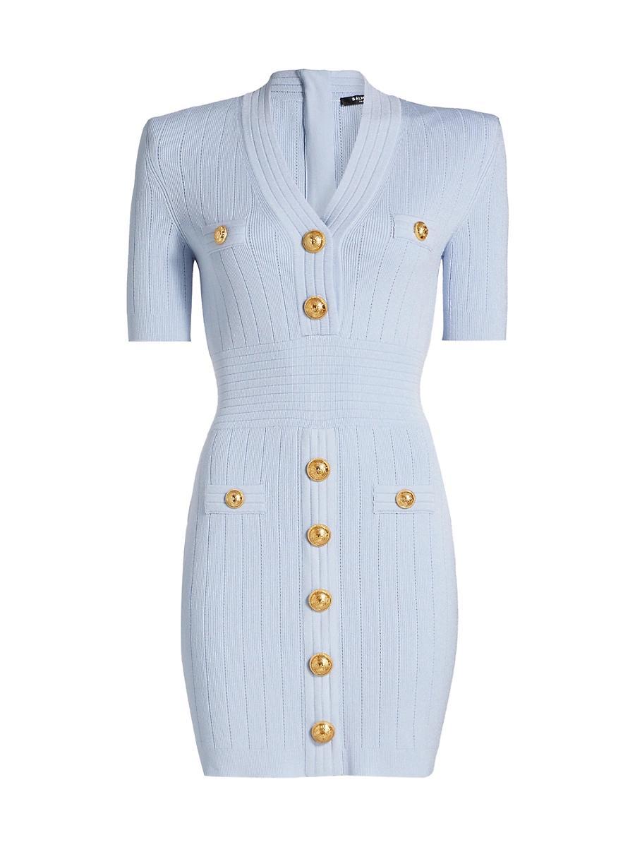 Womens Button-Accented Knit Minidress Product Image
