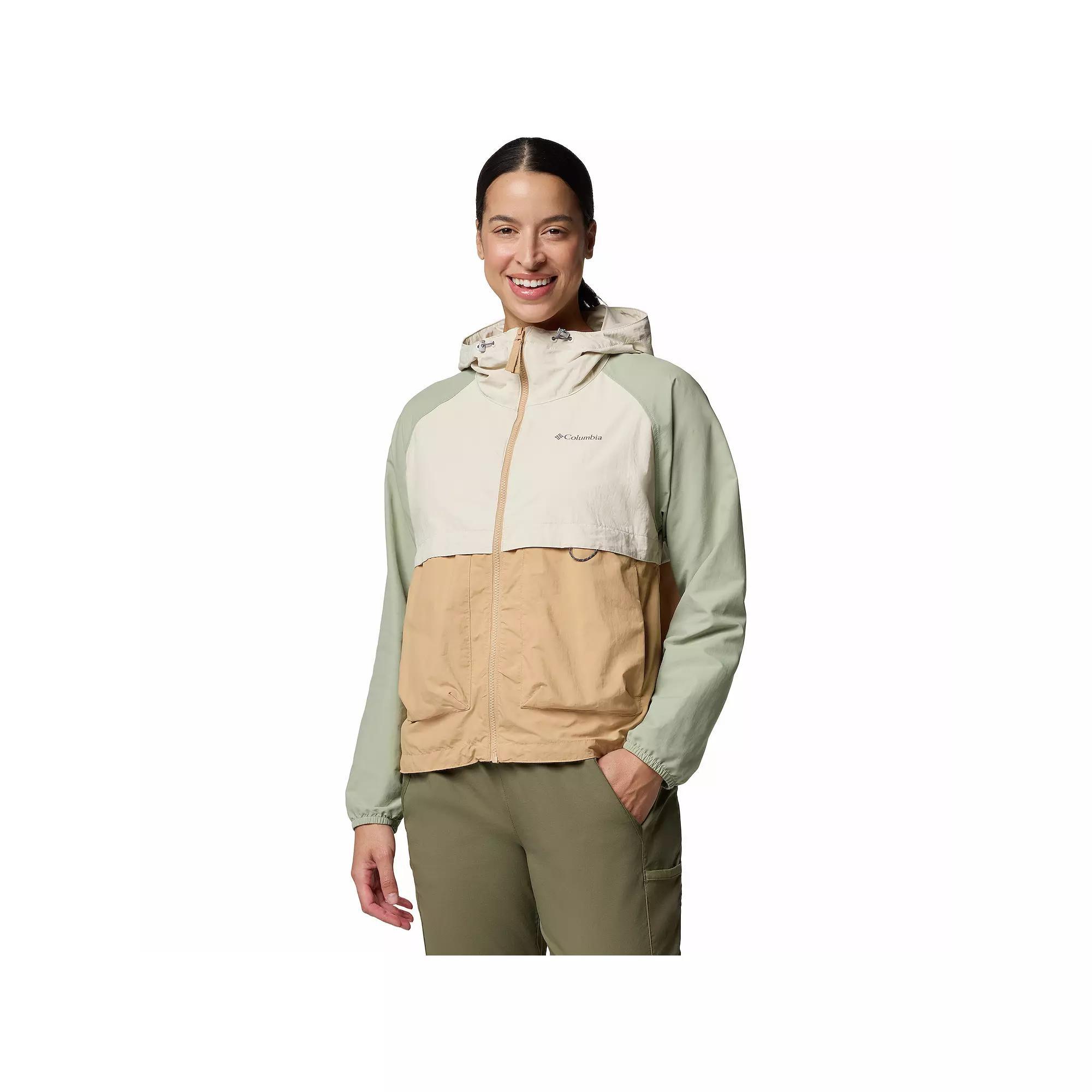 Women's Columbia Spire Valley Omni-SHIELD™ Windbreaker Jacket, Size: XXL, Clematis Blue Spray Product Image