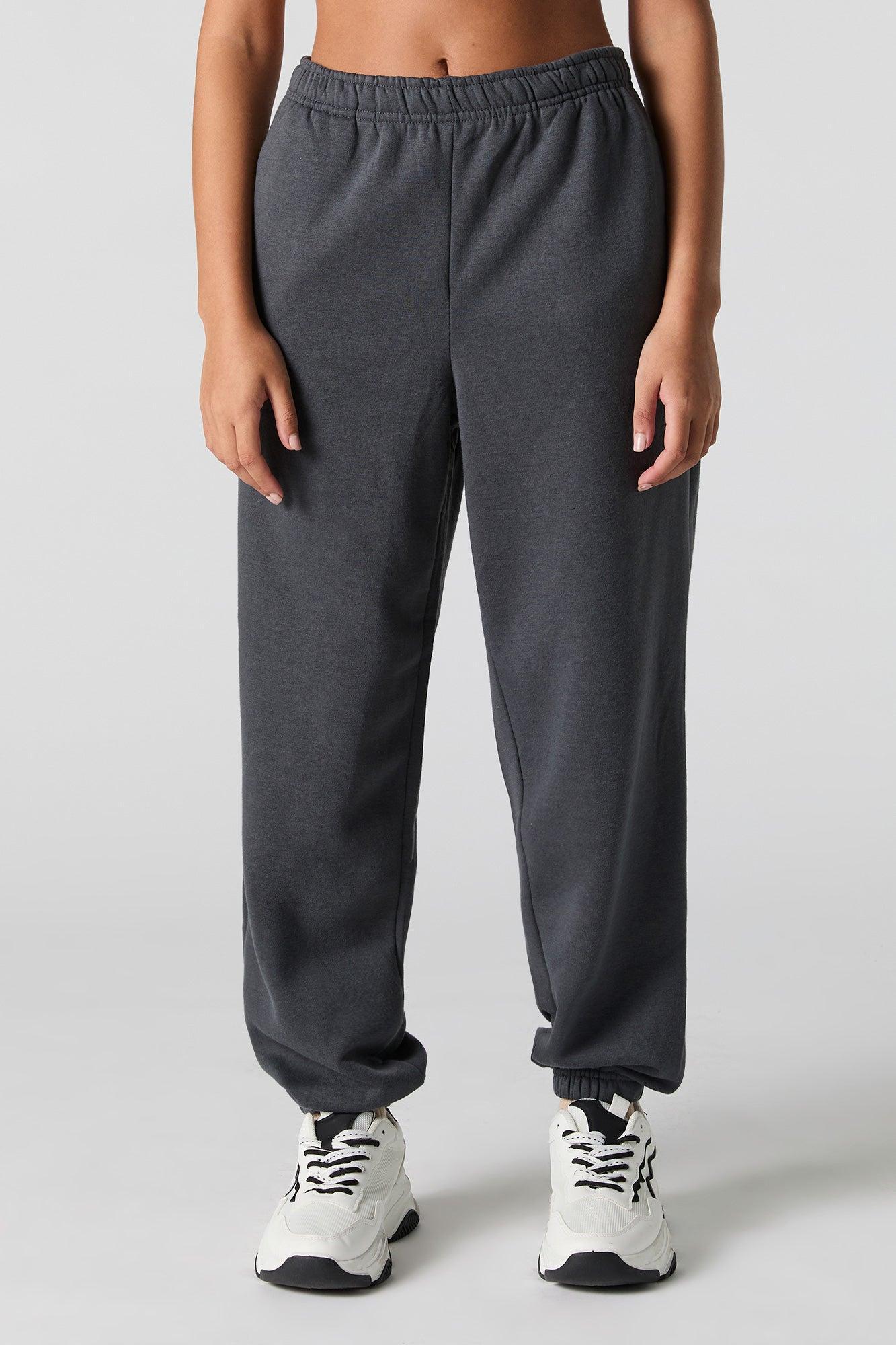 Solid Fleece Boyfriend Jogger Female Product Image