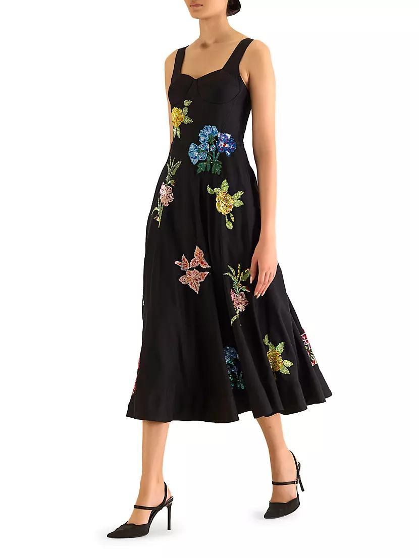 Sequined Silk Corset Dress Product Image