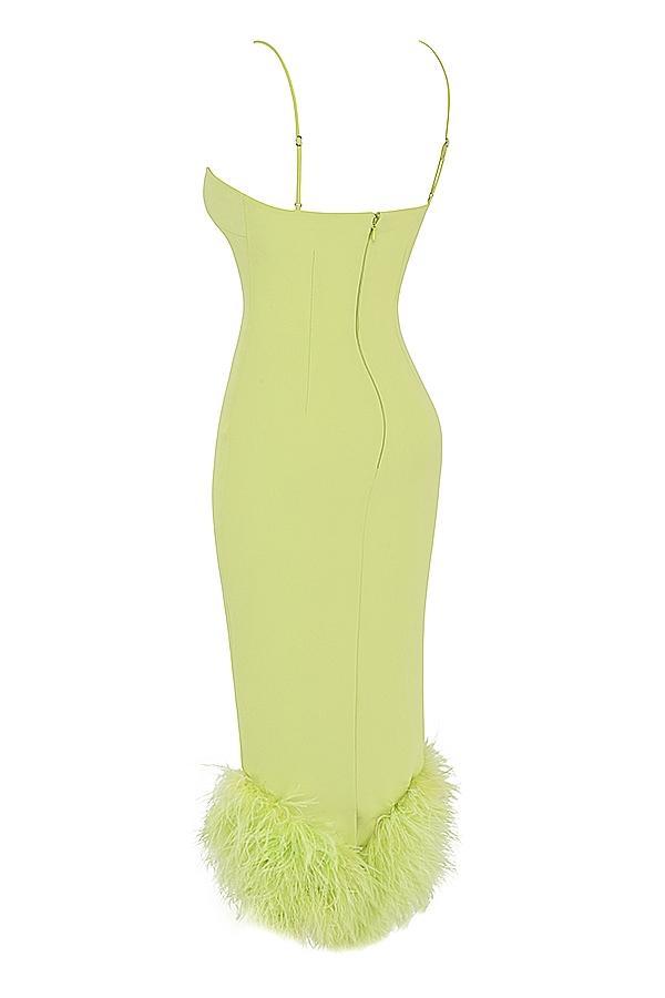 Alessia Lime Midi Dress Product Image