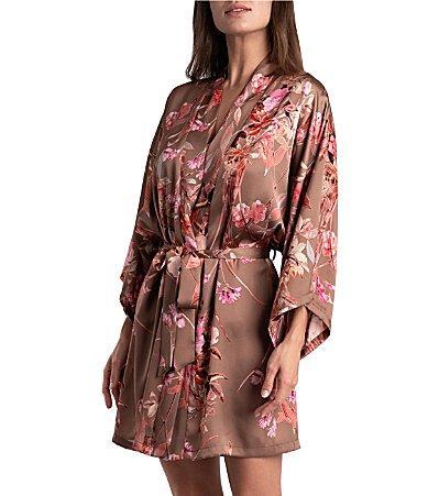 Midnight Bakery Womens Melodi Satin Floral Robe Product Image