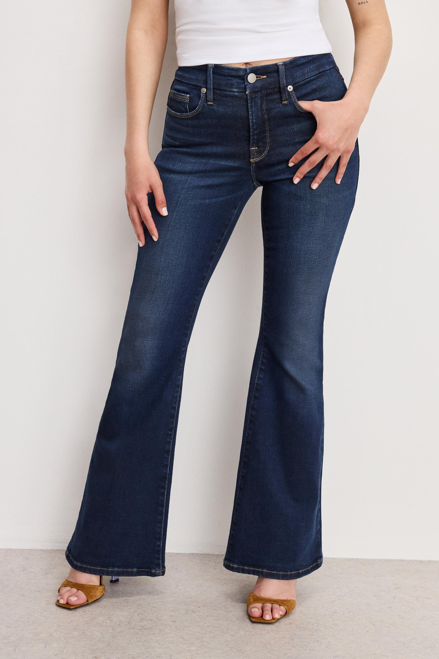 DOLLY JOLEANS PETITE FLARE JEANS | INDIGO1020 Product Image