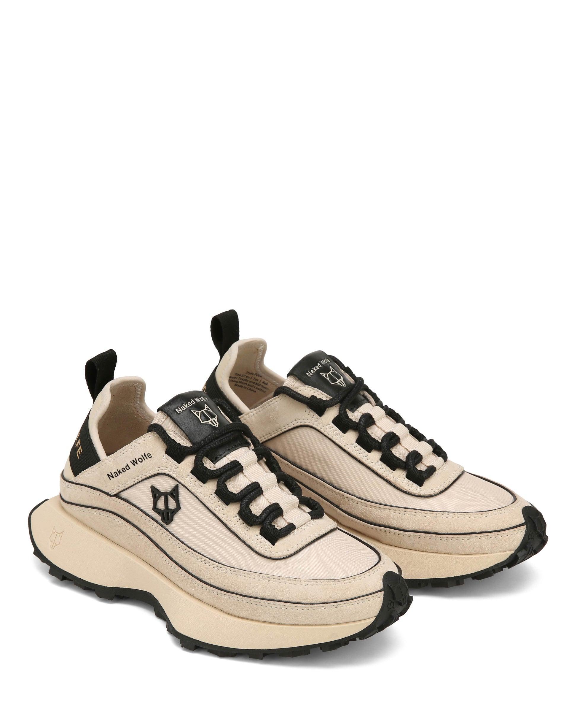 Petal Suede & Nylon Beige Product Image