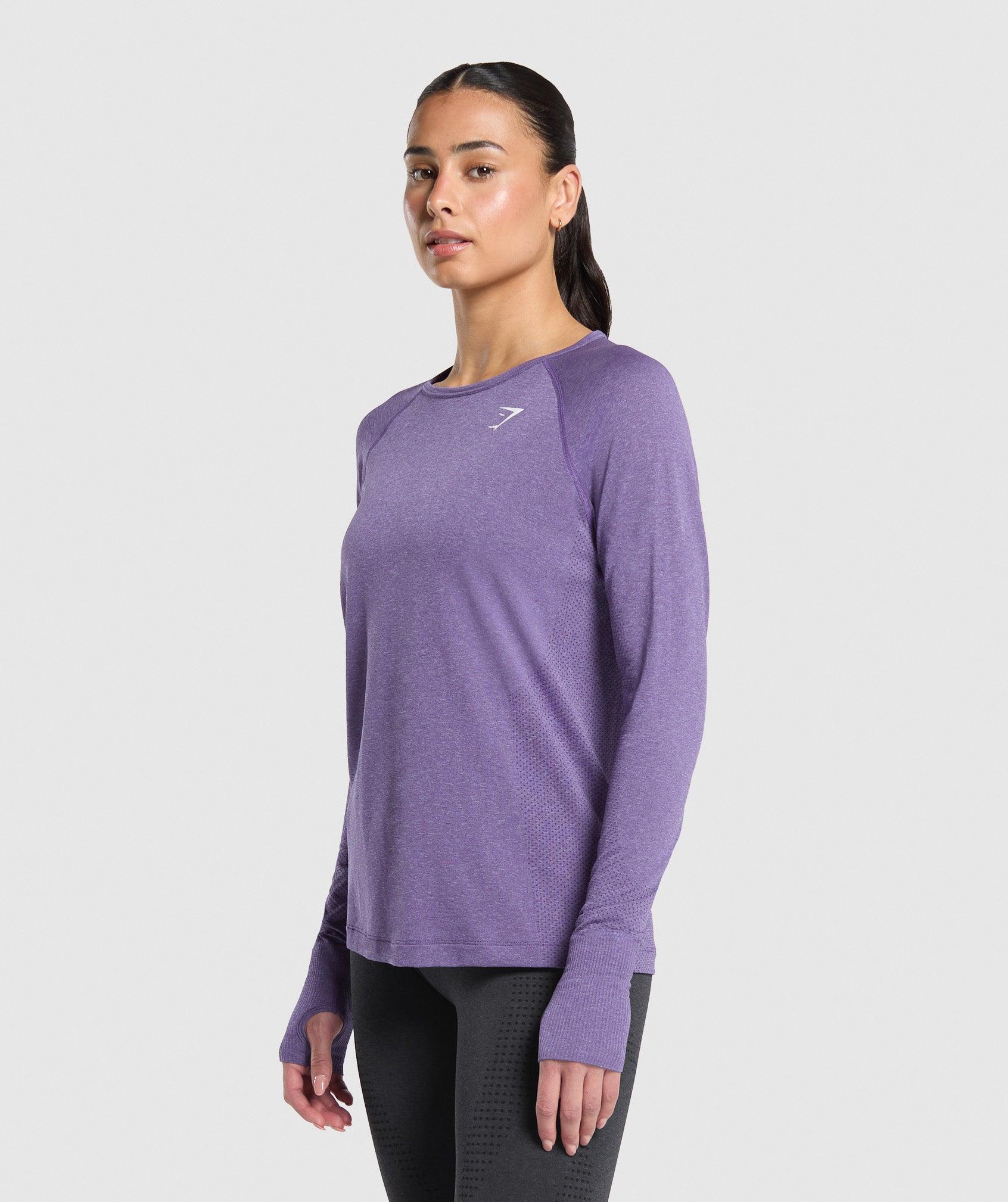 Gymshark Vital Light Long Sleeve Top - Functional Purple/Marl Female Product Image
