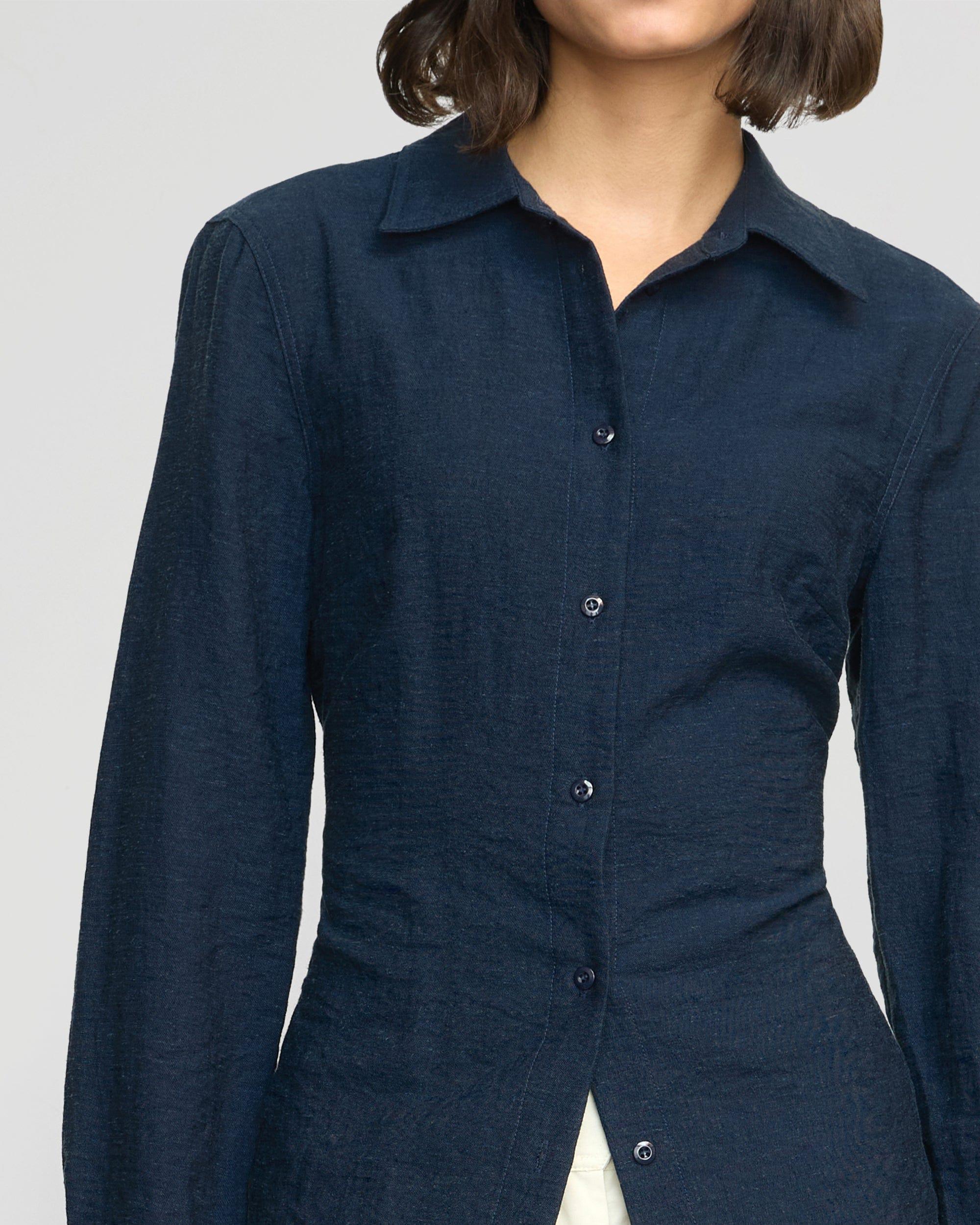 Leyton Cinch-Waist Button-Back Shirt Product Image