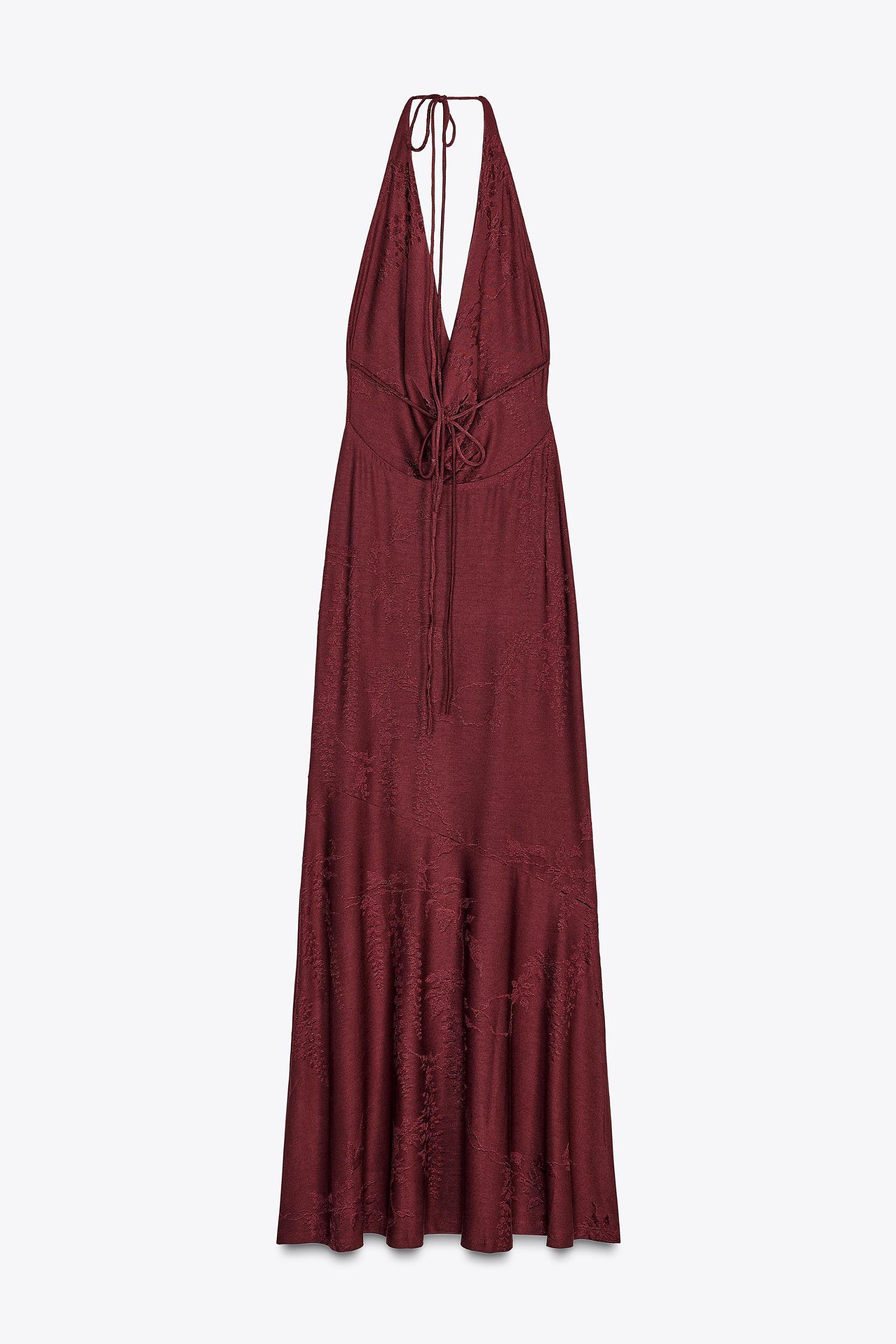 JACQUARD HALTER DRESS Product Image