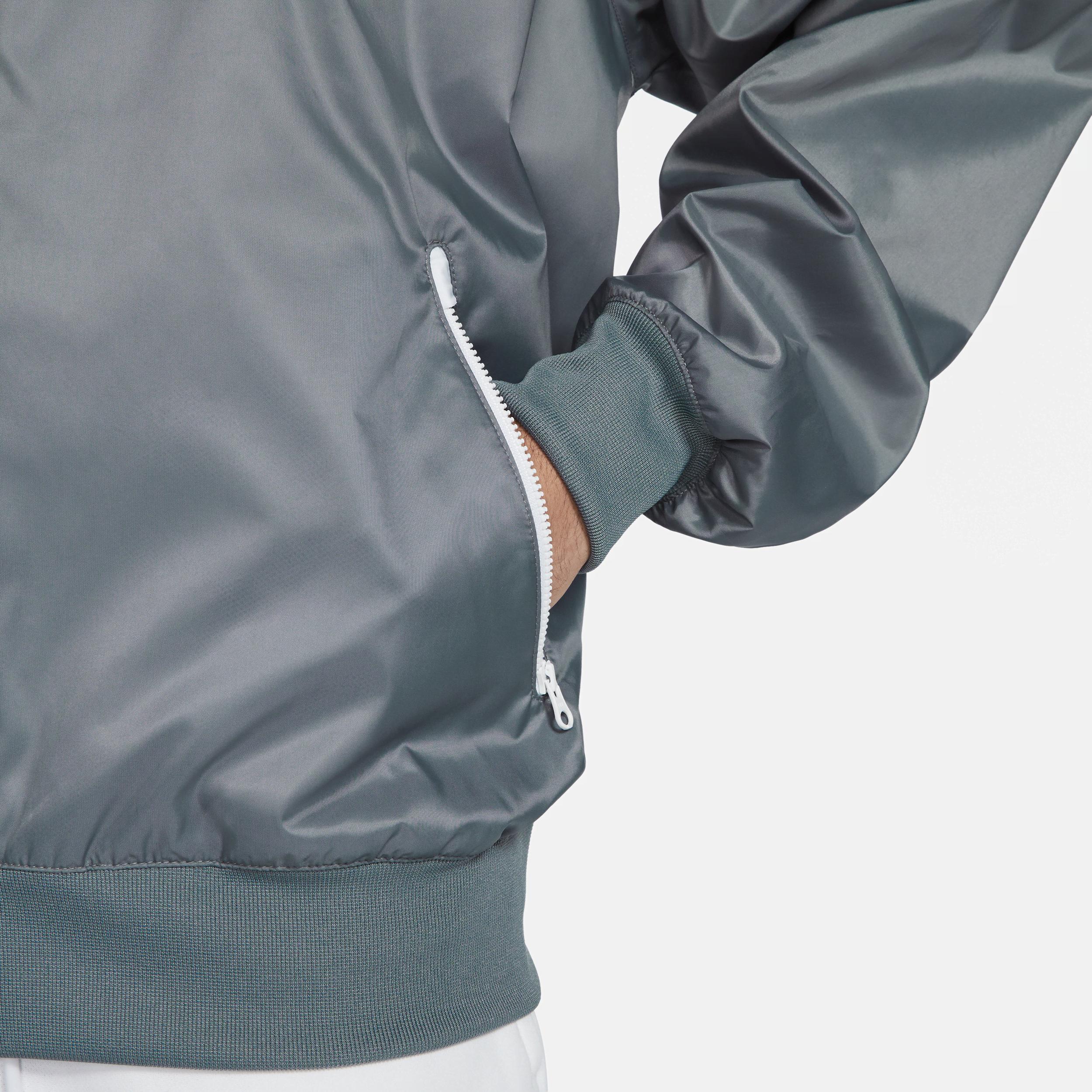 Nike Mens Sportswear Windrunner Woven Hooded Jacket in Smoke Grey/White/Smoke Grey Product Image