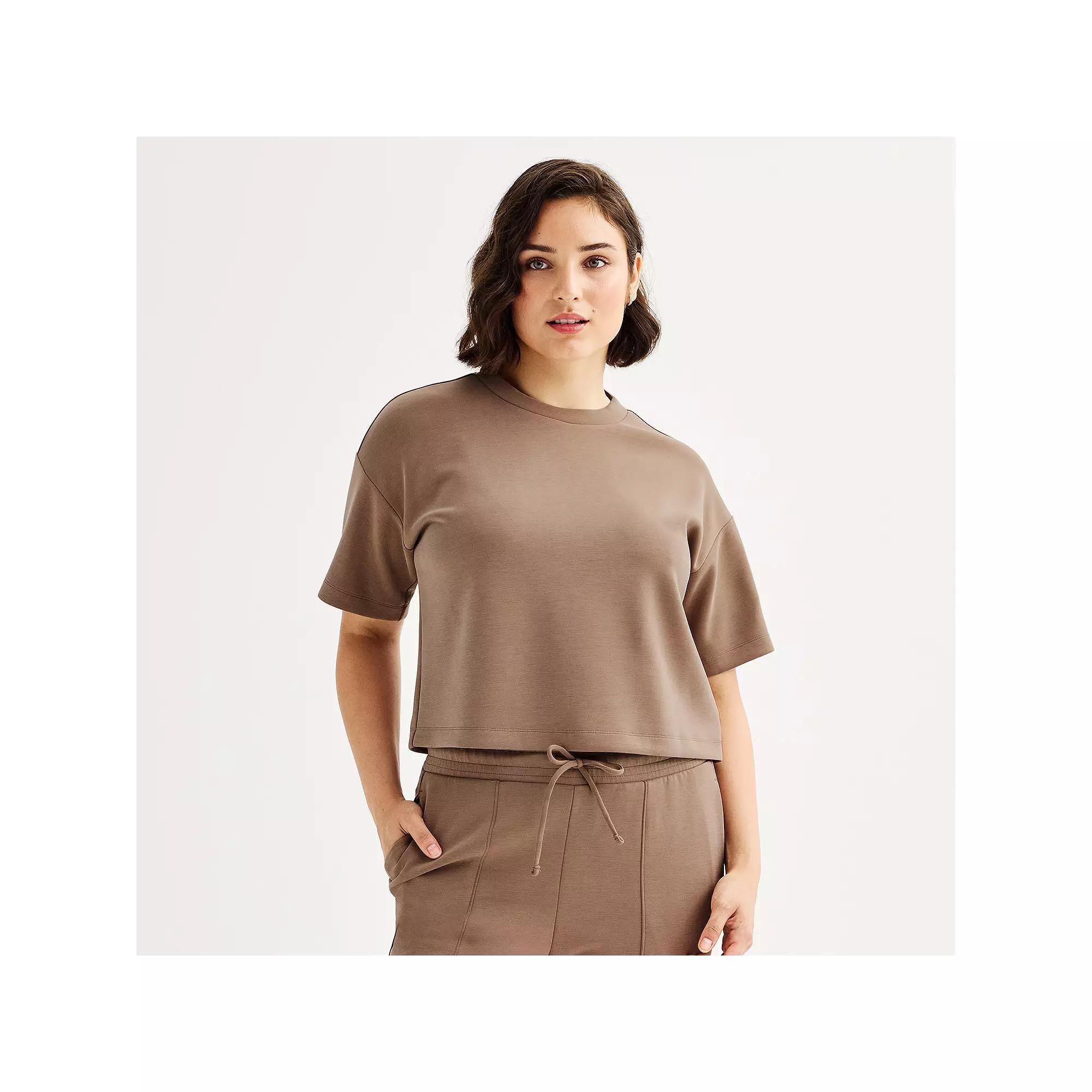 Women's FLX Solace Boxy Tee, Size: Small, Kameron Brown Product Image