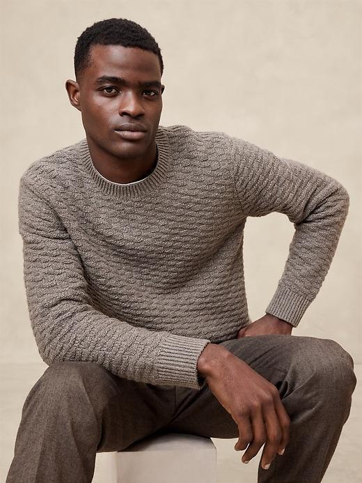 Geometric Textured Sweater Product Image
