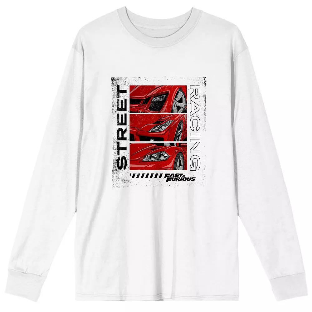 Men's The Fast And The Furious Long Sleeve Tee, Size: Small, White Product Image