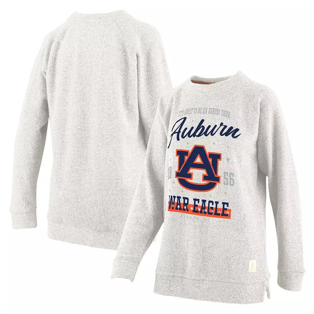 Women's Pressbox Oatmeal Auburn Tigers Plus Size Comfy Cairo Terry Pullover Sweatshirt, Size: 2XL, Team Product Image