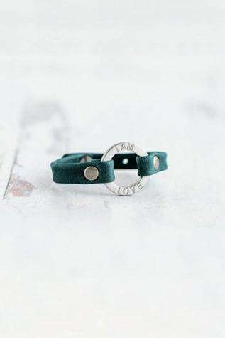 Giving Bracelets Brushed Silver I Am Love Mantra Bracelet Product Image