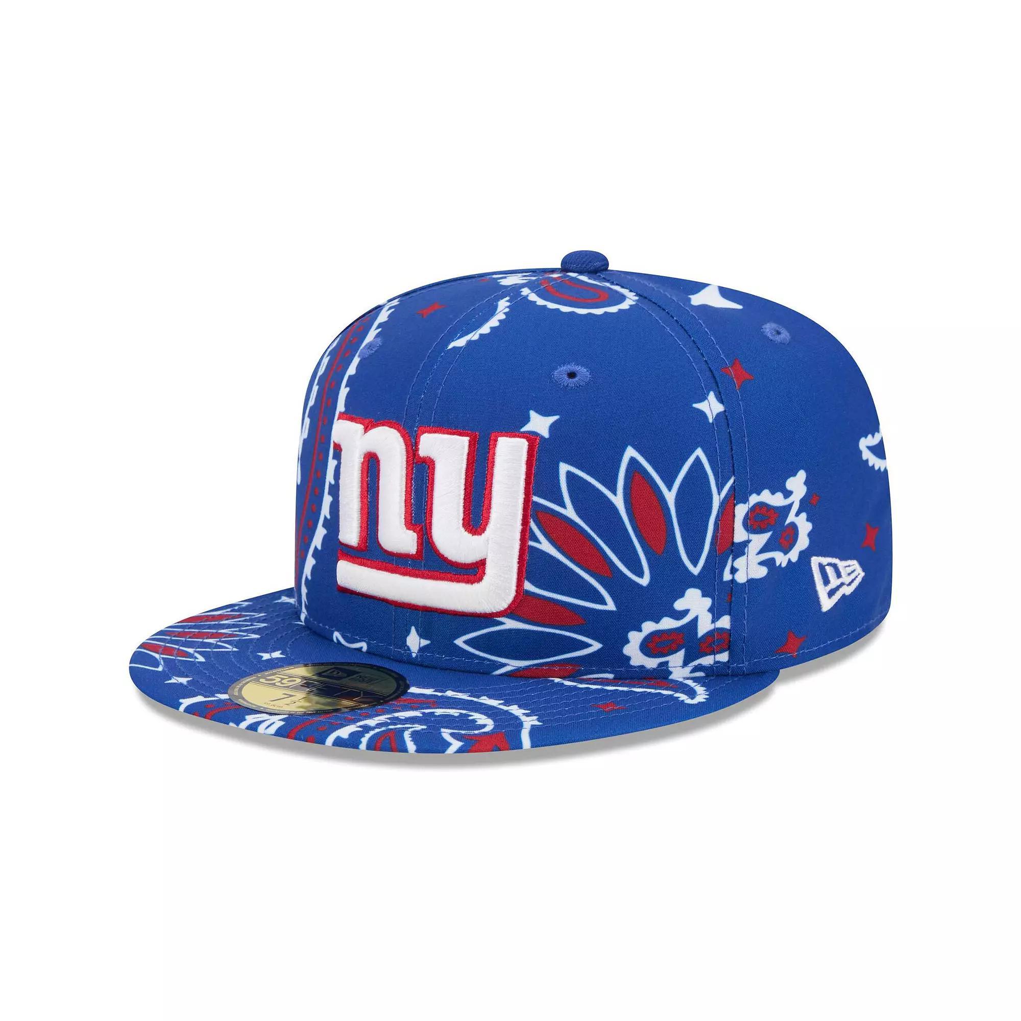 Men's New Era Royal New York Giants Paisley 59FIFTY Fitted Hat, Size: 7 1/8, Blue Product Image