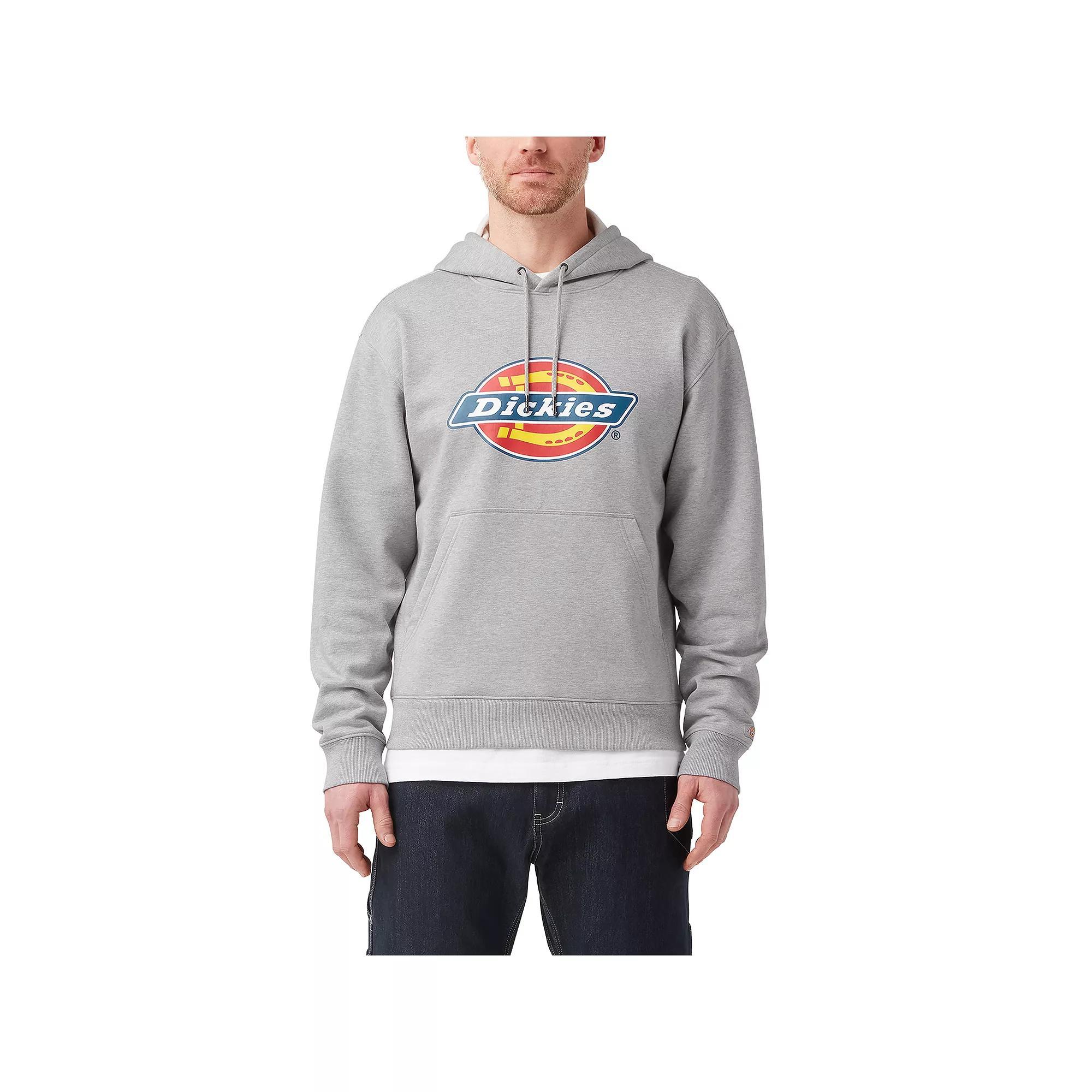 Men's Dickies Water Repellent Logo-Sleeve Hoodie, Size: Large, Grey Grey Product Image