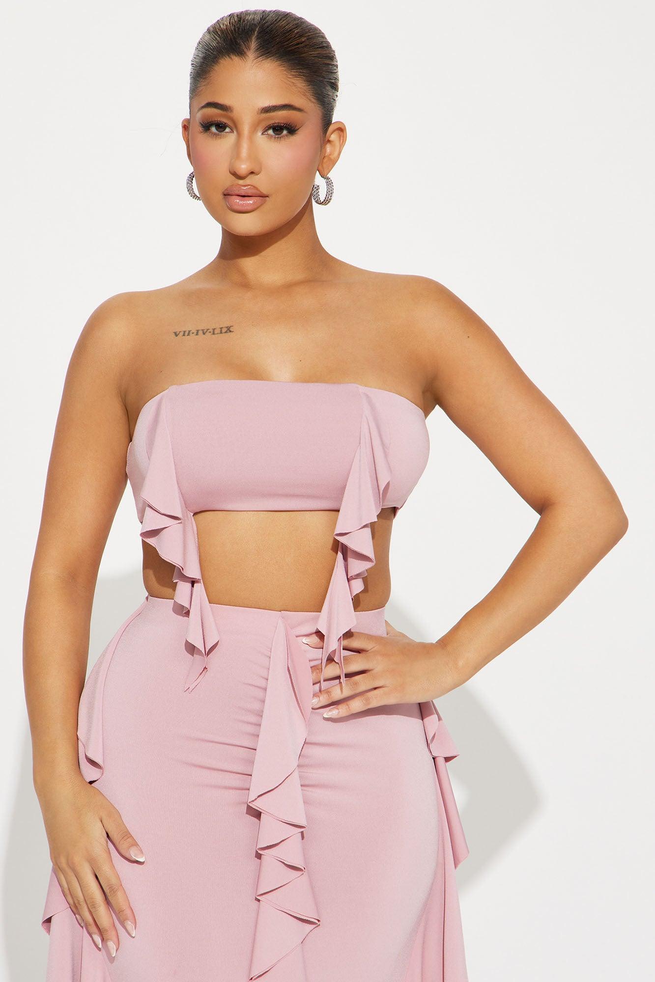 Love Affair Ruffle Skirt Set - Mauve Product Image