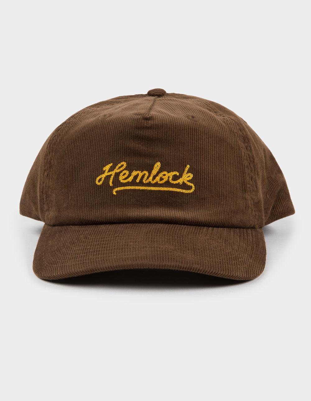 HEMLOCK HAT CO. Wesley 5 Panel Snapback Hat - BLACK Product Image