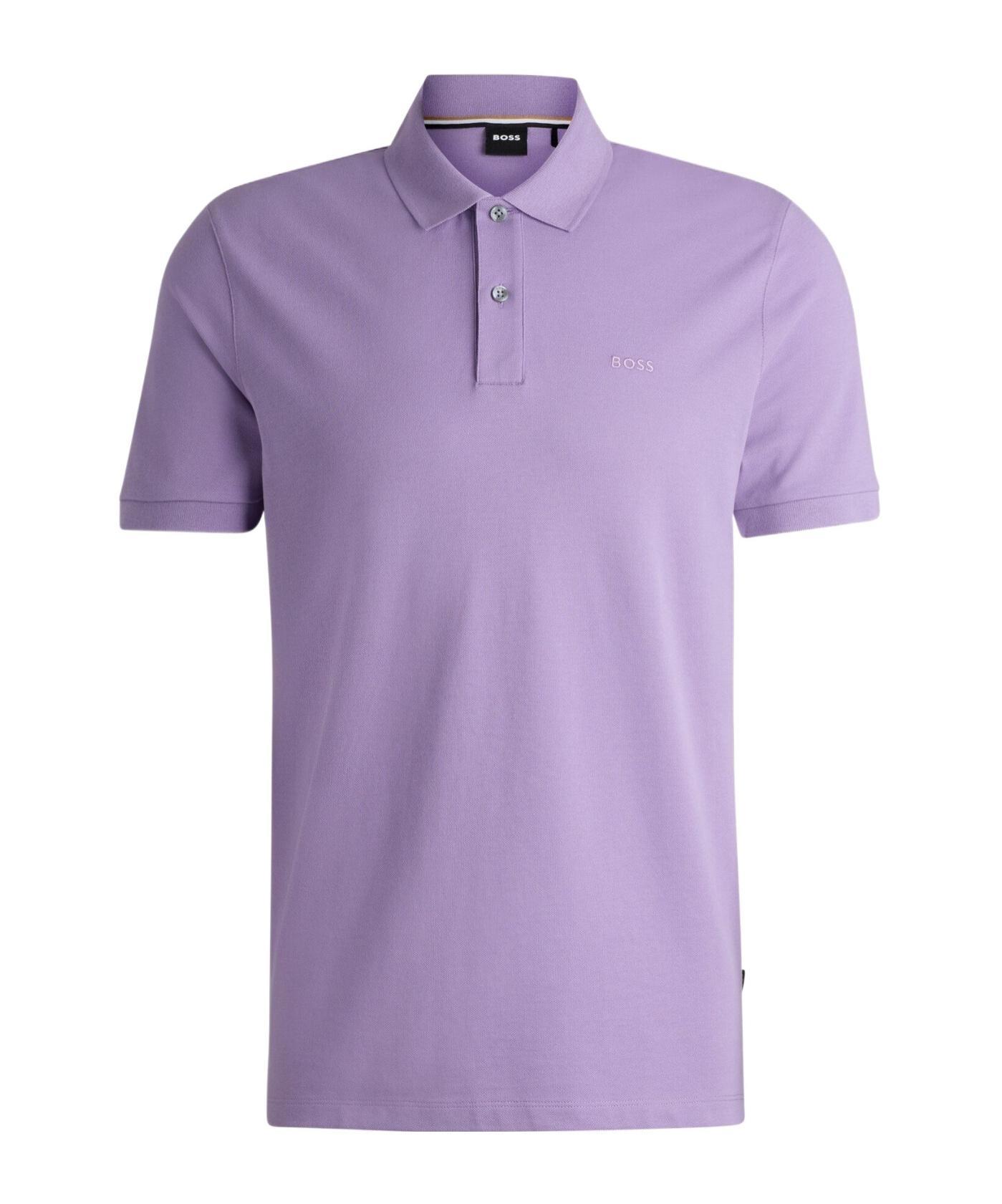HUGO BOSS Short-sleeved Polo Shirt In Purple Product Image