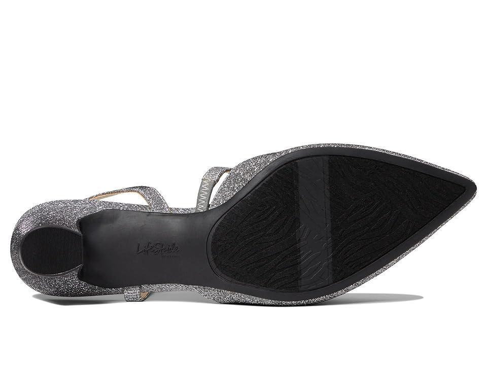 LifeStride Minimalist Women's Slingback Pumps, Size: 9.5, Silver Shimmer Product Image