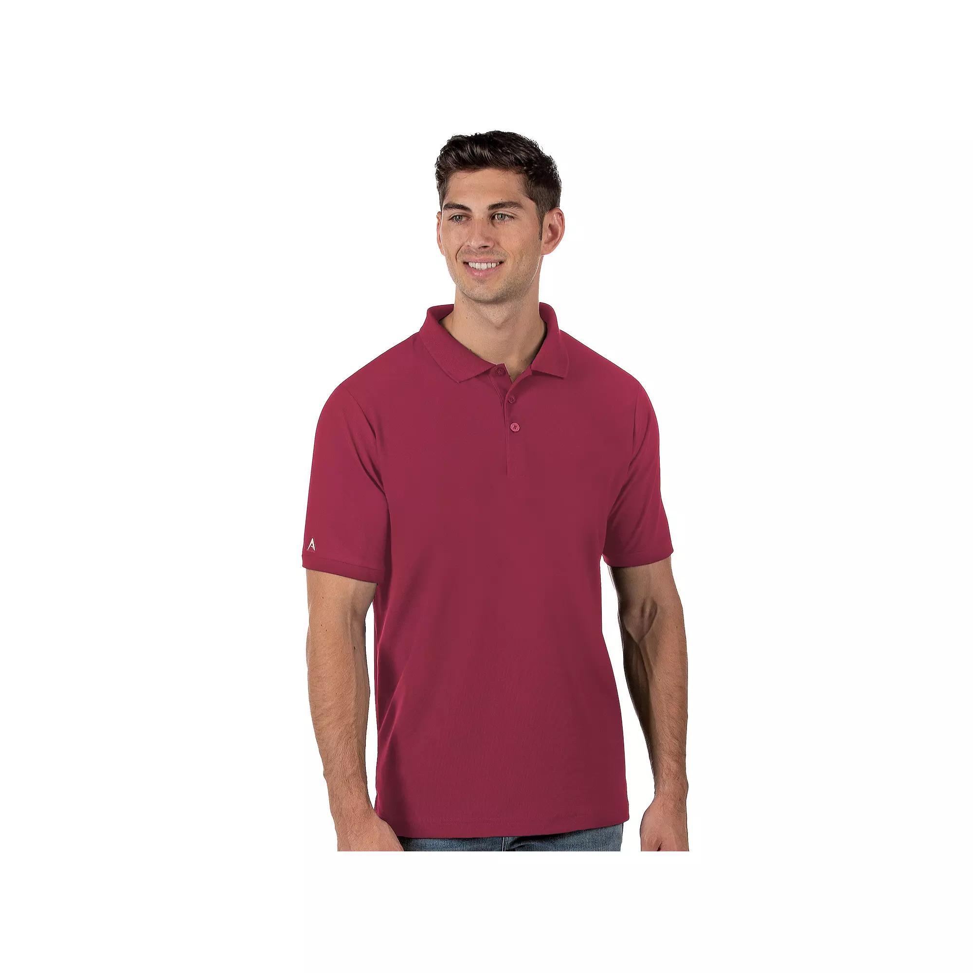 Men's Antigua Legacy Fitted Pique Polo, Size: Small, Red Product Image