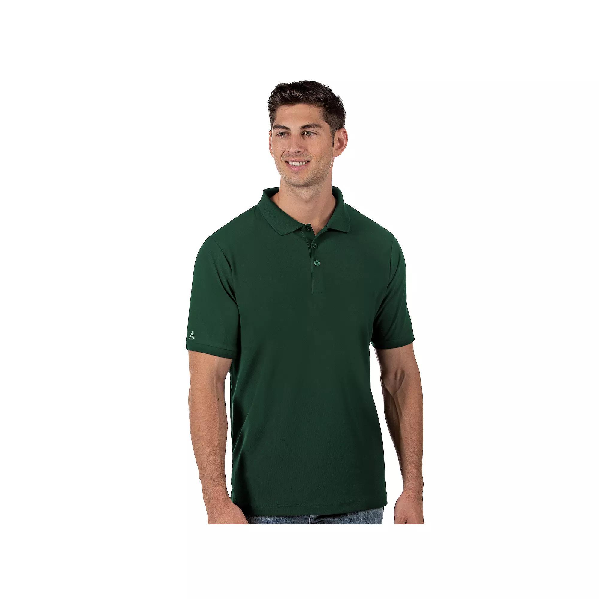Men's Antigua Legacy Fitted Pique Polo, Size: Medium, Green Product Image