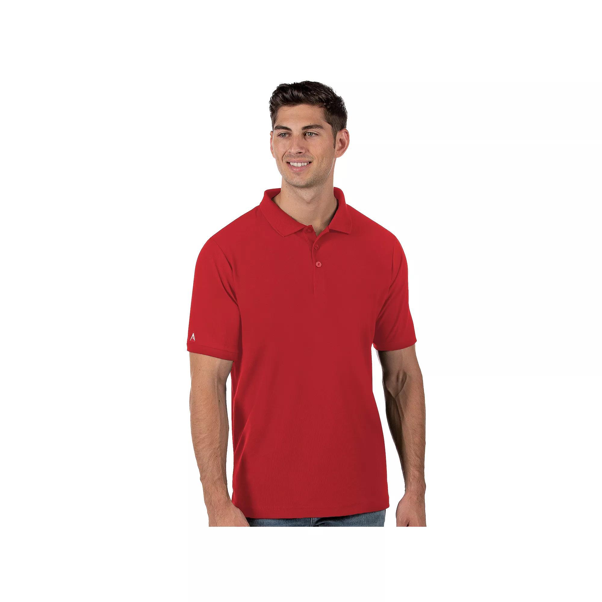Men's Antigua Legacy Fitted Pique Polo, Size: Small, Red Product Image
