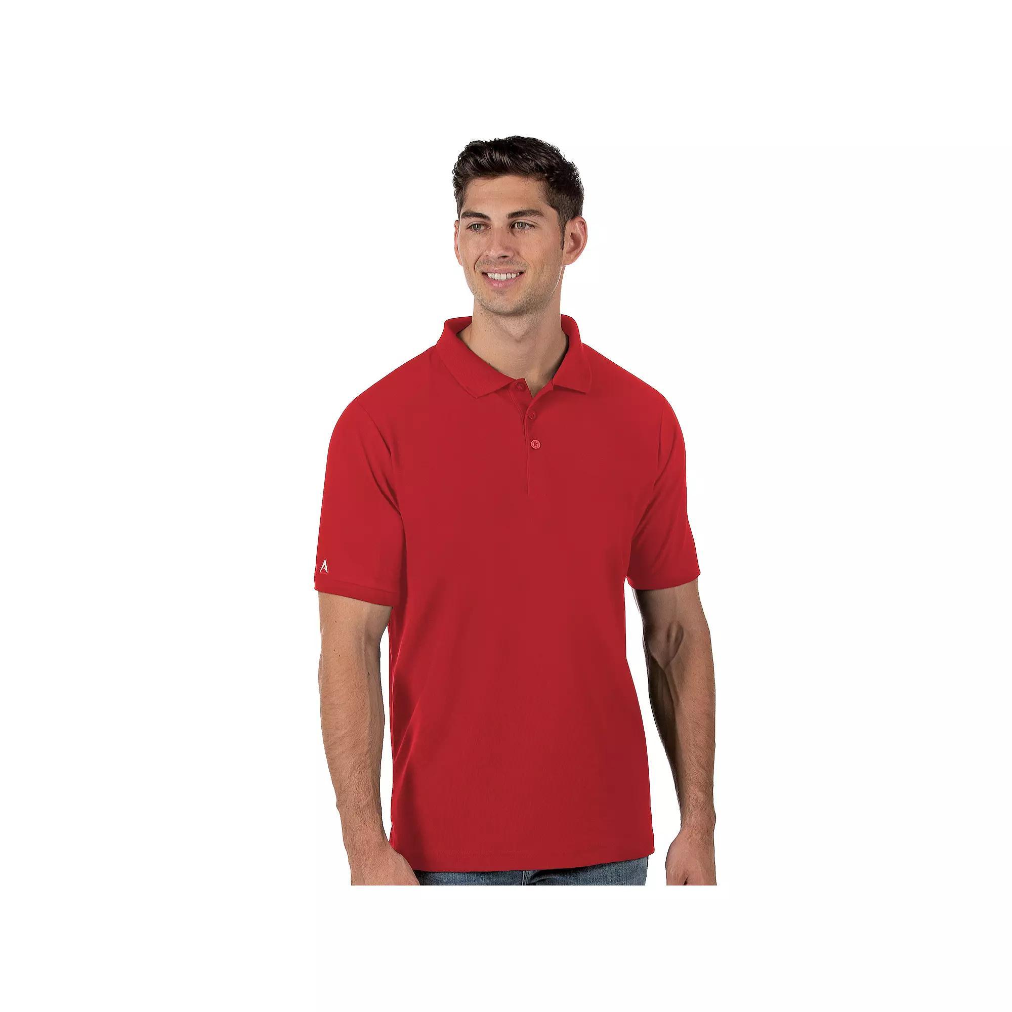 Men's Antigua Legacy Fitted Pique Polo, Size: Small, Red Product Image