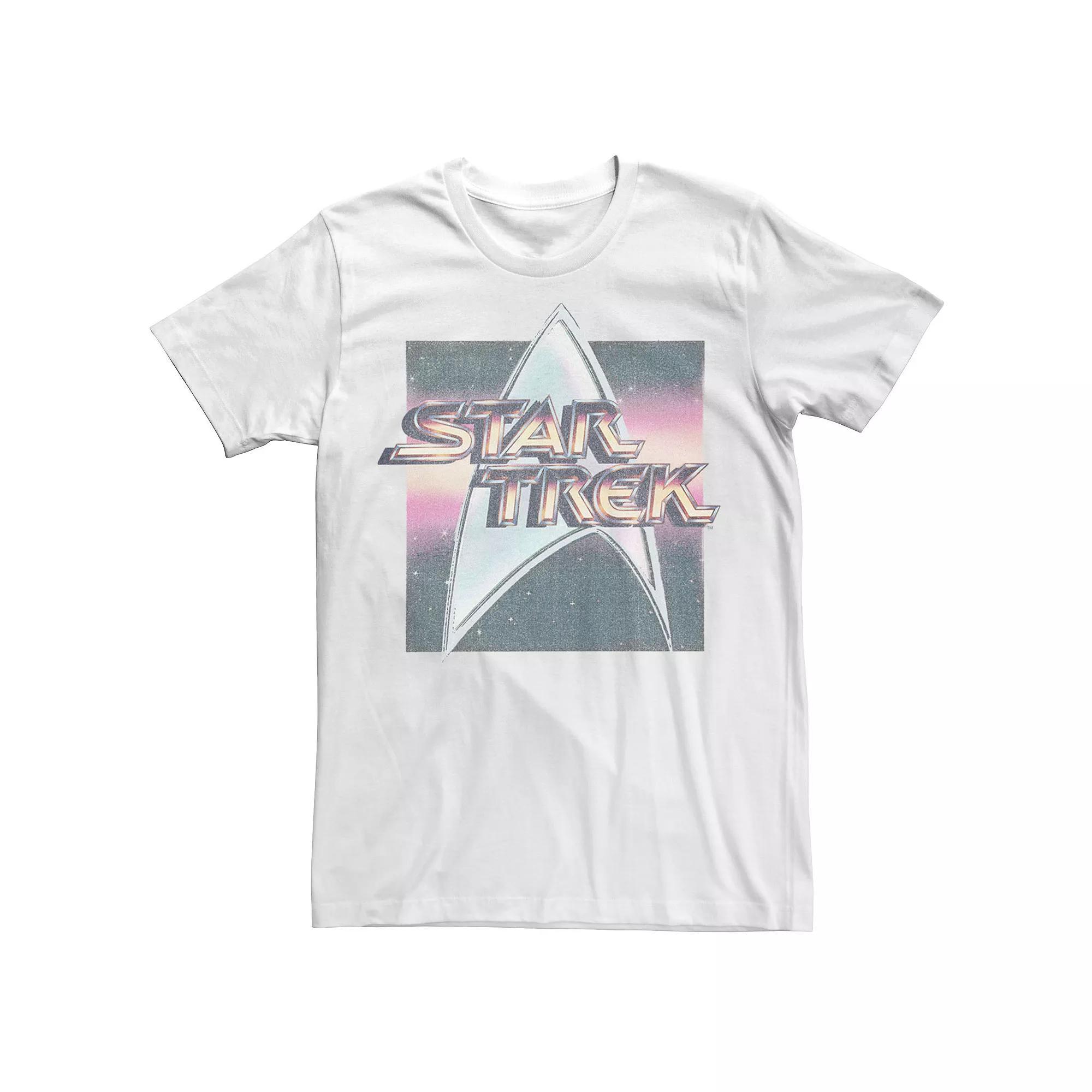 Men's Star Trek The Original Series Vintage Distressed Logo Tee, Size: Small, White Product Image