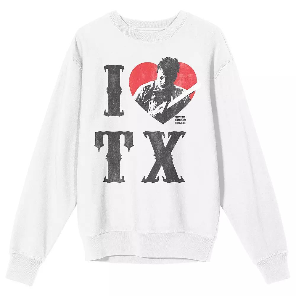 Men's Texas Chainsaw Massacre Sweatshirt, Size: Medium, White Product Image