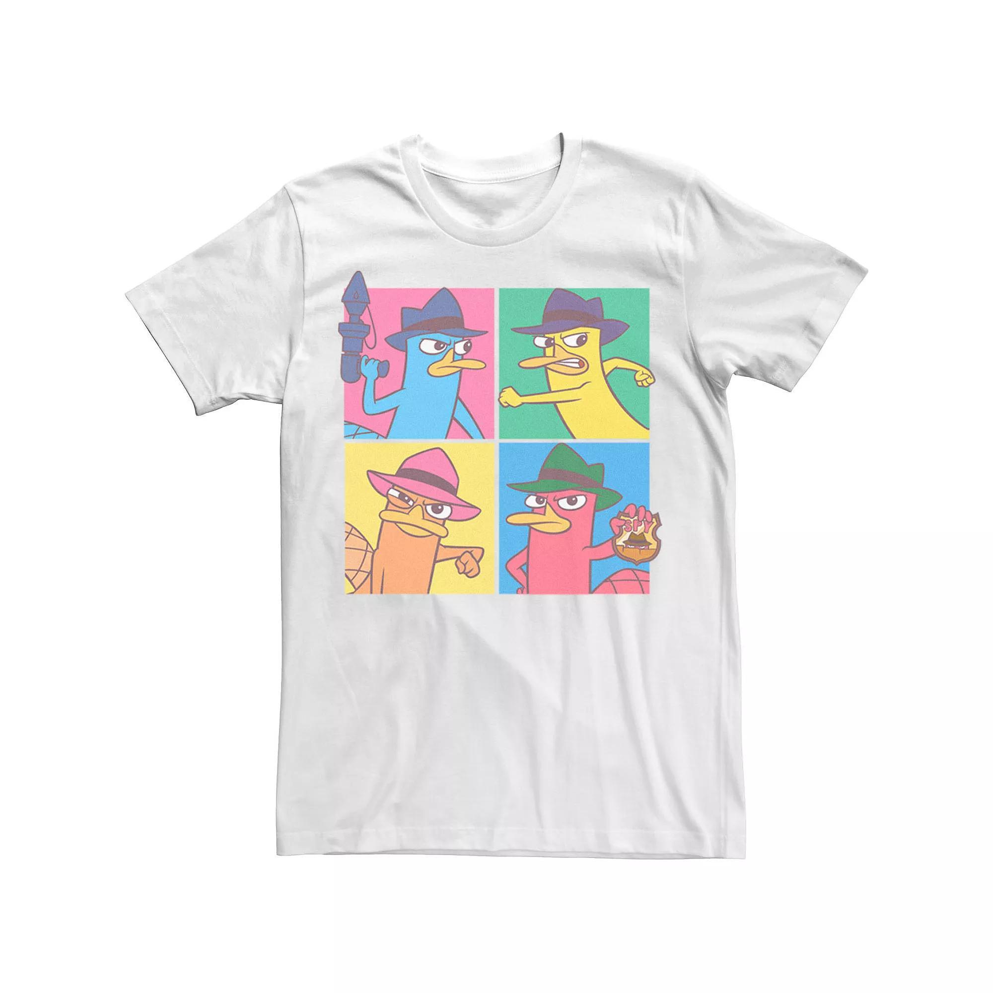 Disney's Phineas And Ferb Agent P Pop Box Up Men's Tee, Size: XL, White Product Image