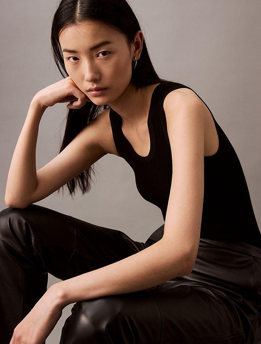 Leather Slim Fit Pants Product Image