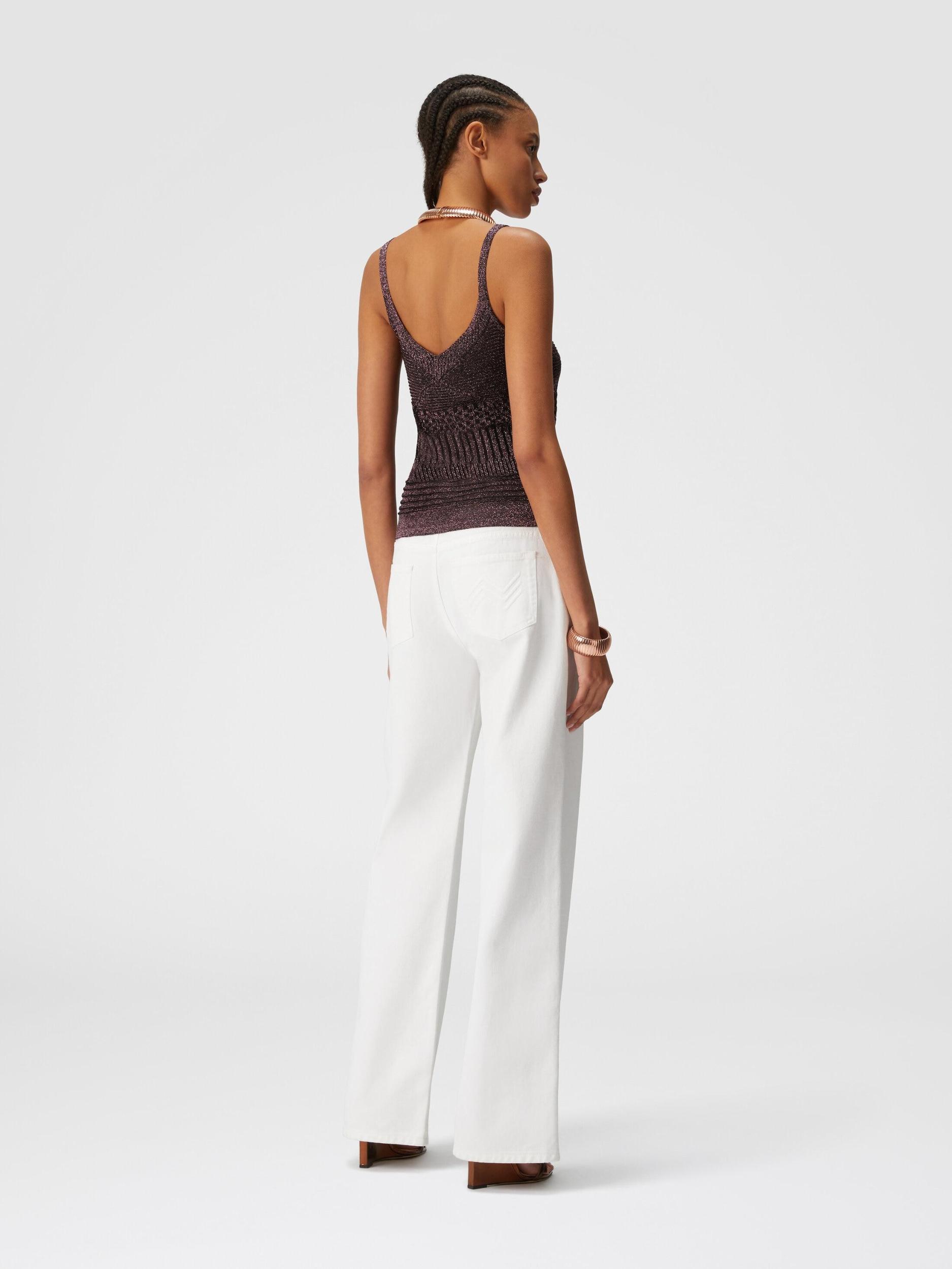 Lamé multi-processing viscose tank top Product Image