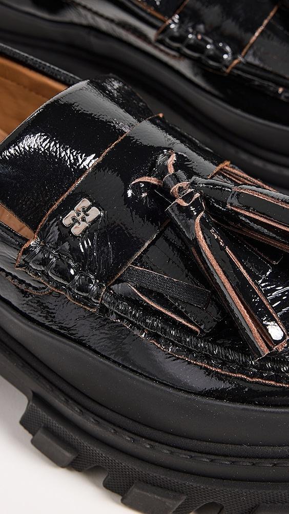 GANNI Cleated Naplack Loafers | Shopbop Product Image