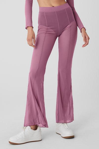 Mesh High-Waist Flicker Pant - Soft Mulberry Product Image