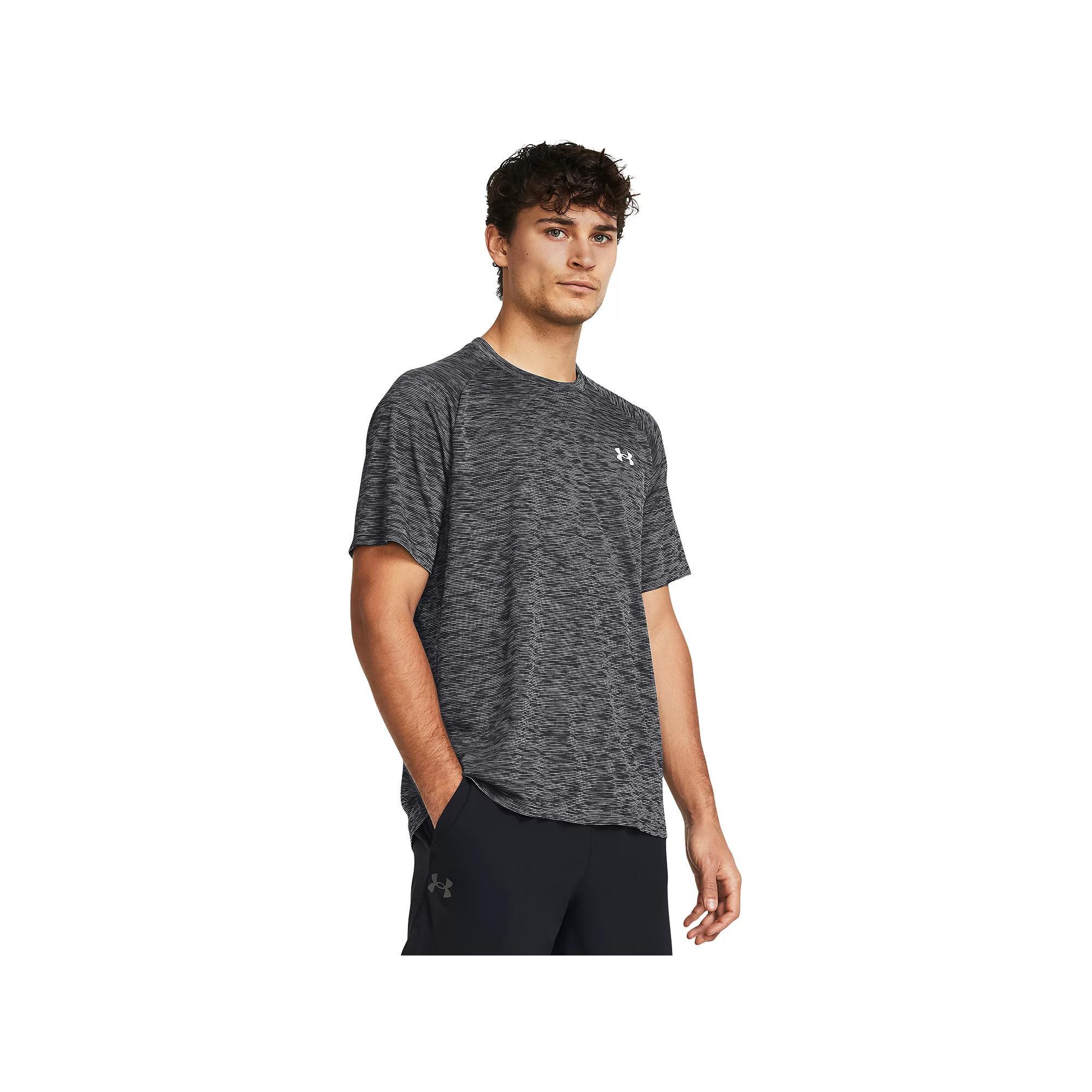 Men's Under Armour Tech Textured Short Sleeve Tee, Size: Small, Black Product Image