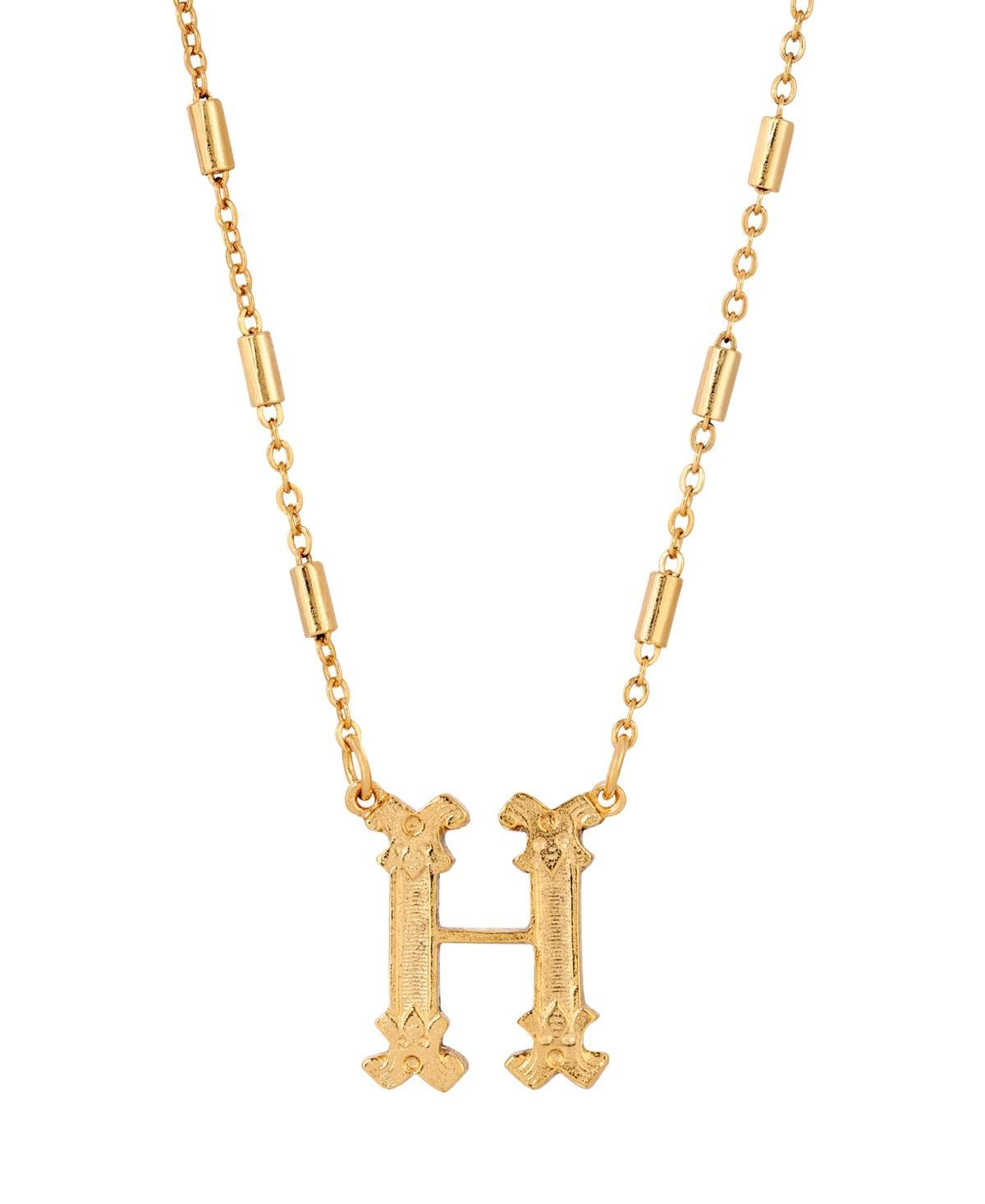 1928 Gold Tone Initial Necklace, Womens, Yellow K Product Image