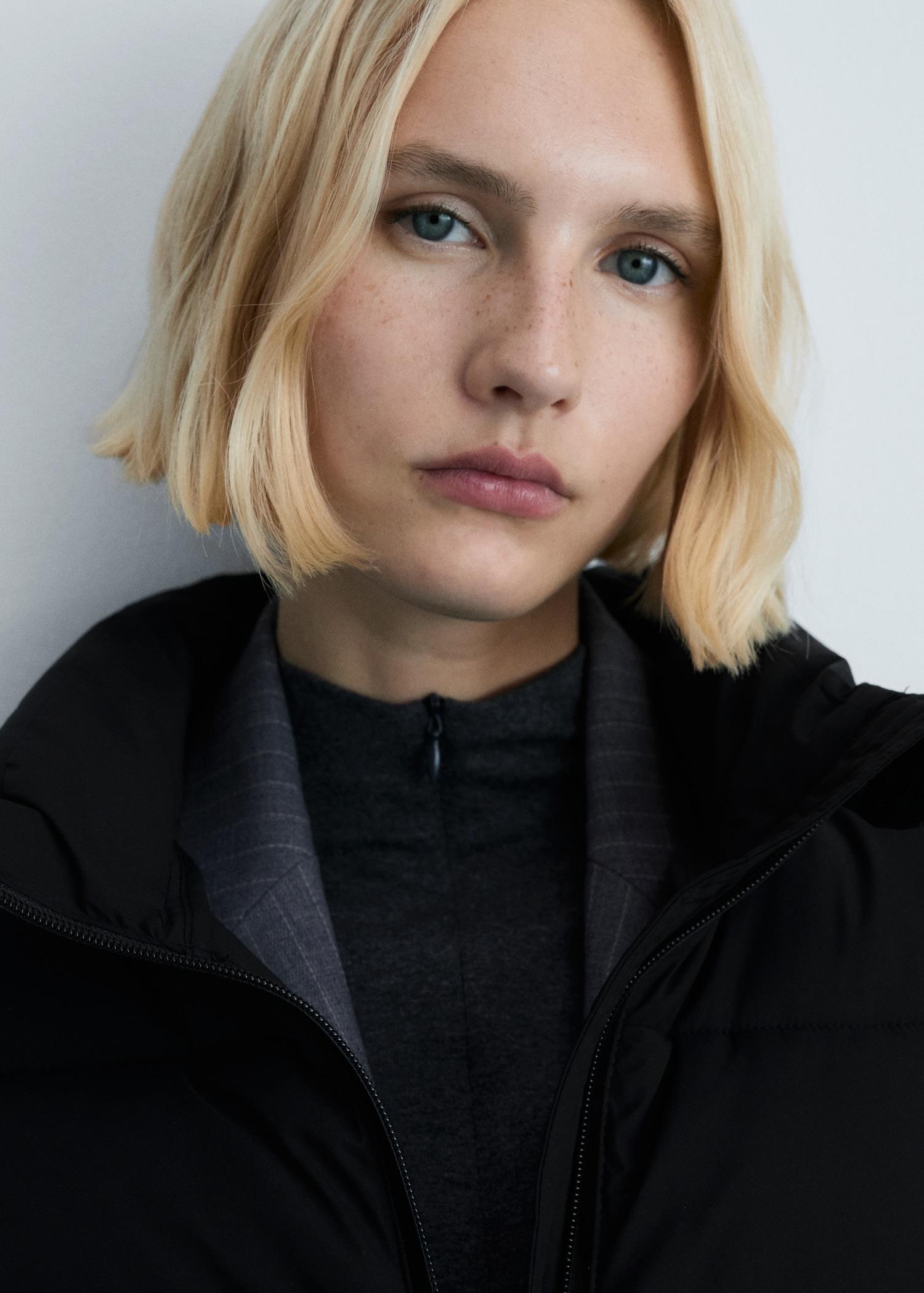 Waterproof padded midi anorak - Women | MANGO USA Product Image