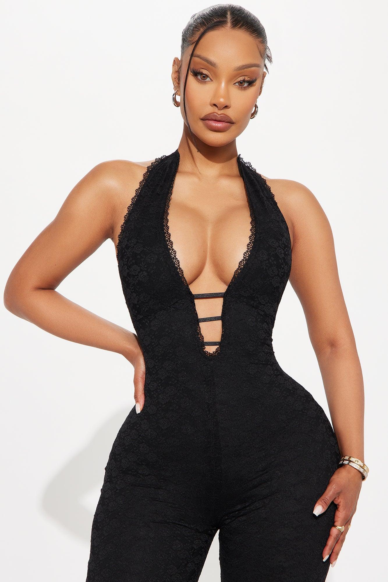 Never Ending Love Lace Jumpsuit - Black Product Image