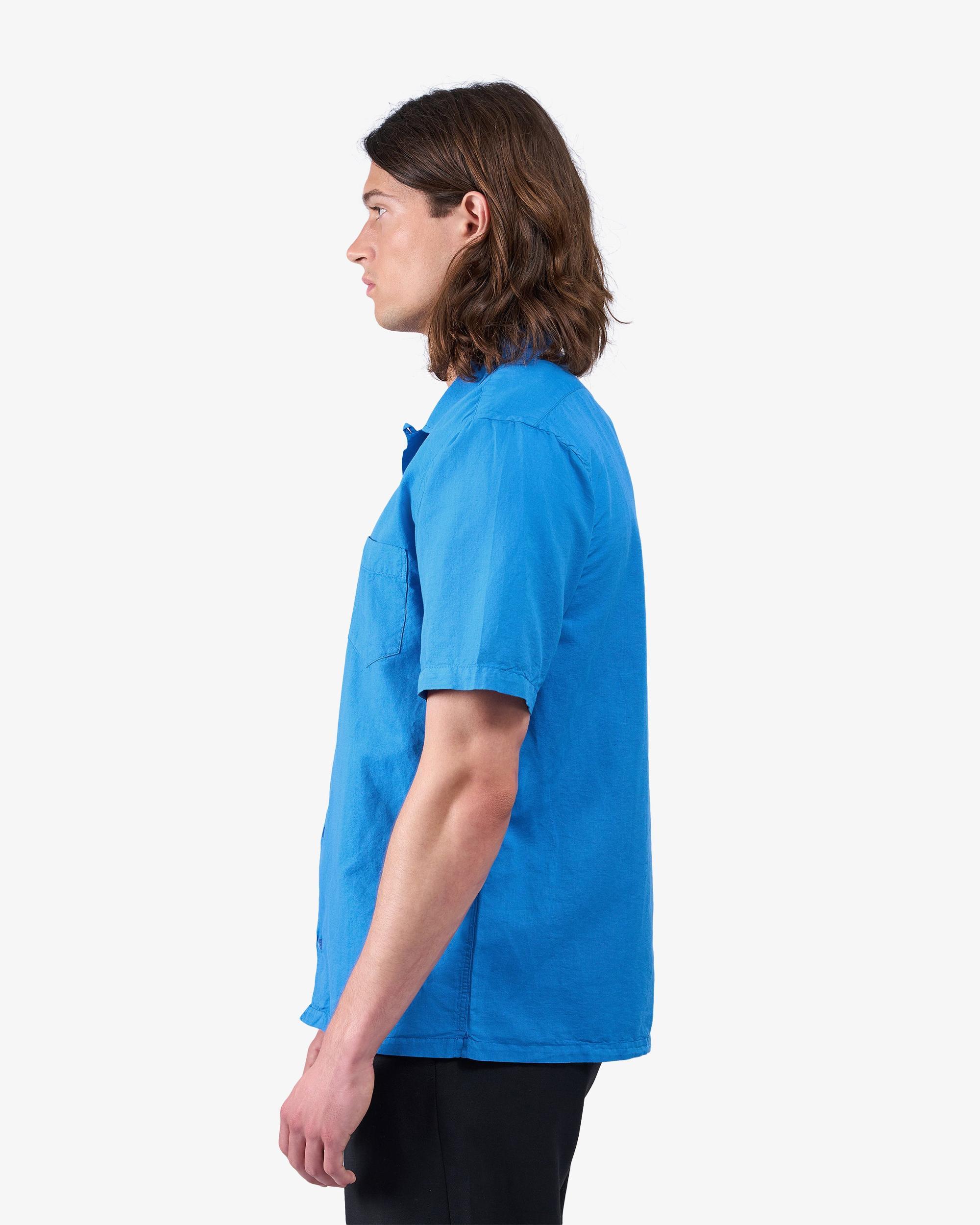 Linen Short Sleeved Shirt - Lava Grey Product Image
