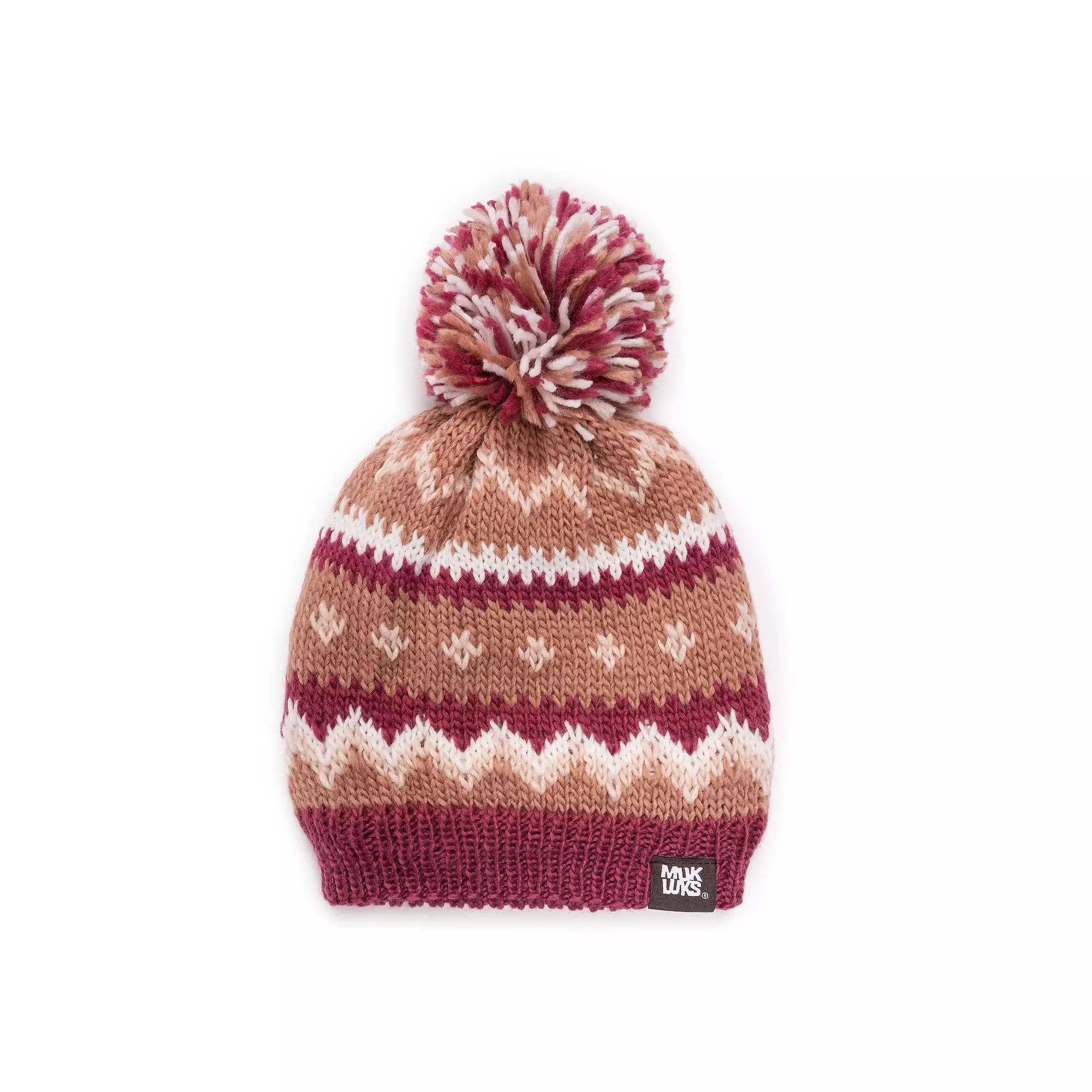 Womens MUK LUKS Cuff Knit Beanie Product Image