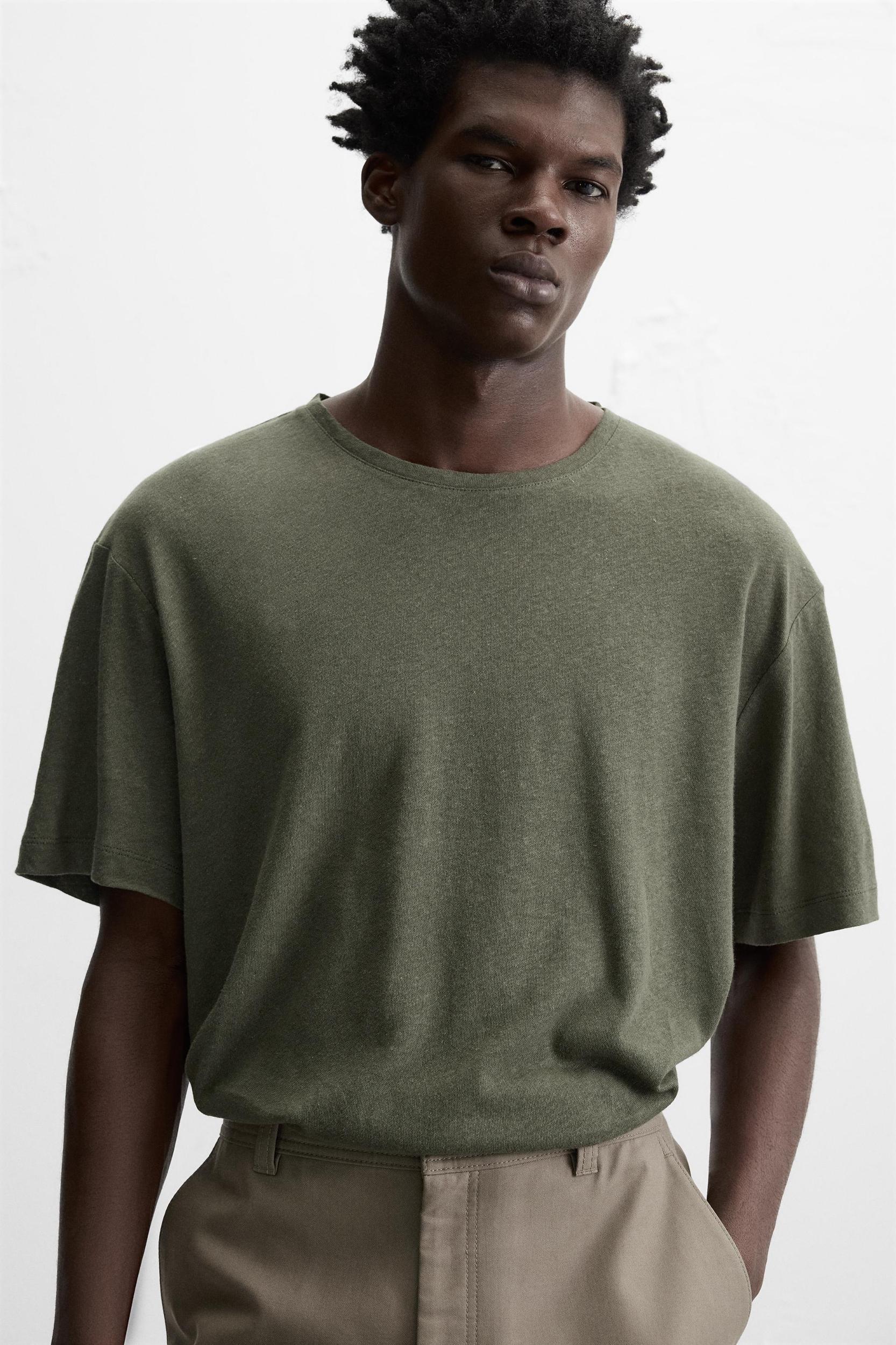 LINEN - COTTON T-SHIRT Product Image
