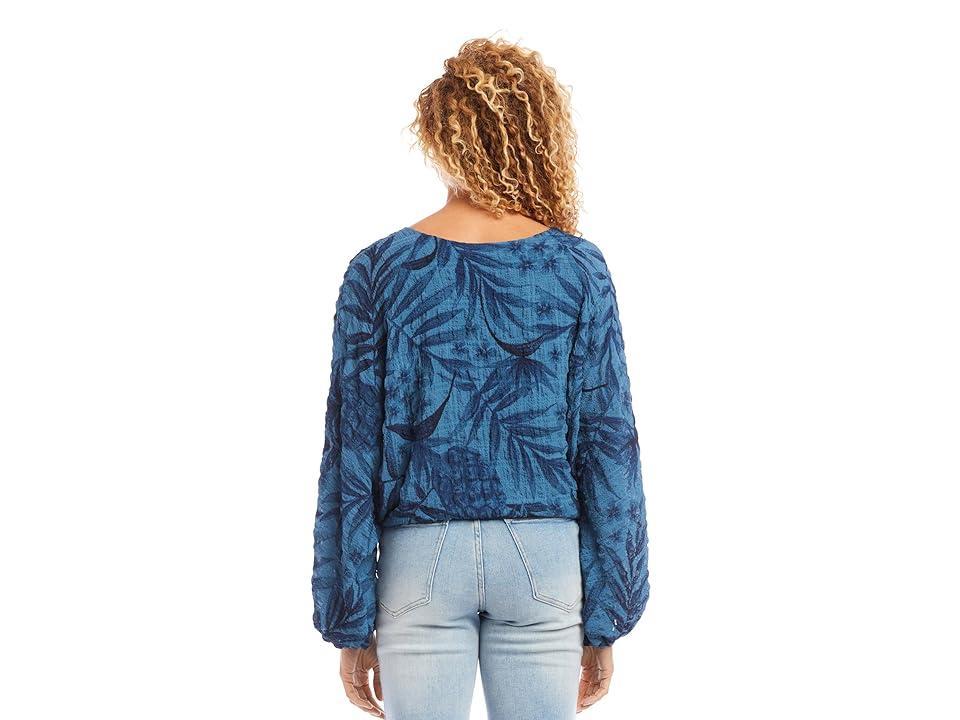 Karen Kane Lantern Sleeve Top (Print) Women's Clothing Product Image